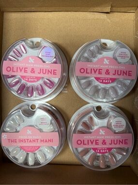 NEW Olive & June Instant Mani Press-On Nail Sets - Velvet & Chrome